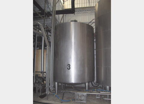 Cuve de stockage verticale de 20 m3 - INOX 304, Isoléé , agitée