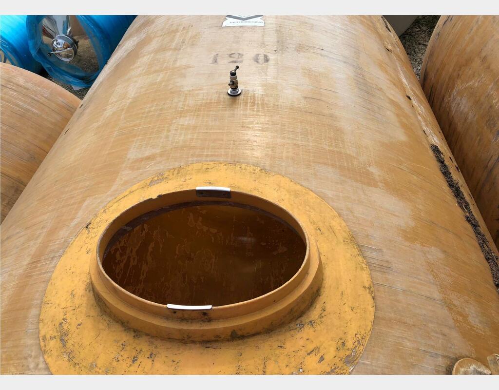 Cuve de stockage fibre - verticale fond plat