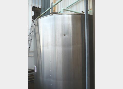 cuve de stockage INOX 304 de 20 m3 - cylindrique verticale sur pieds