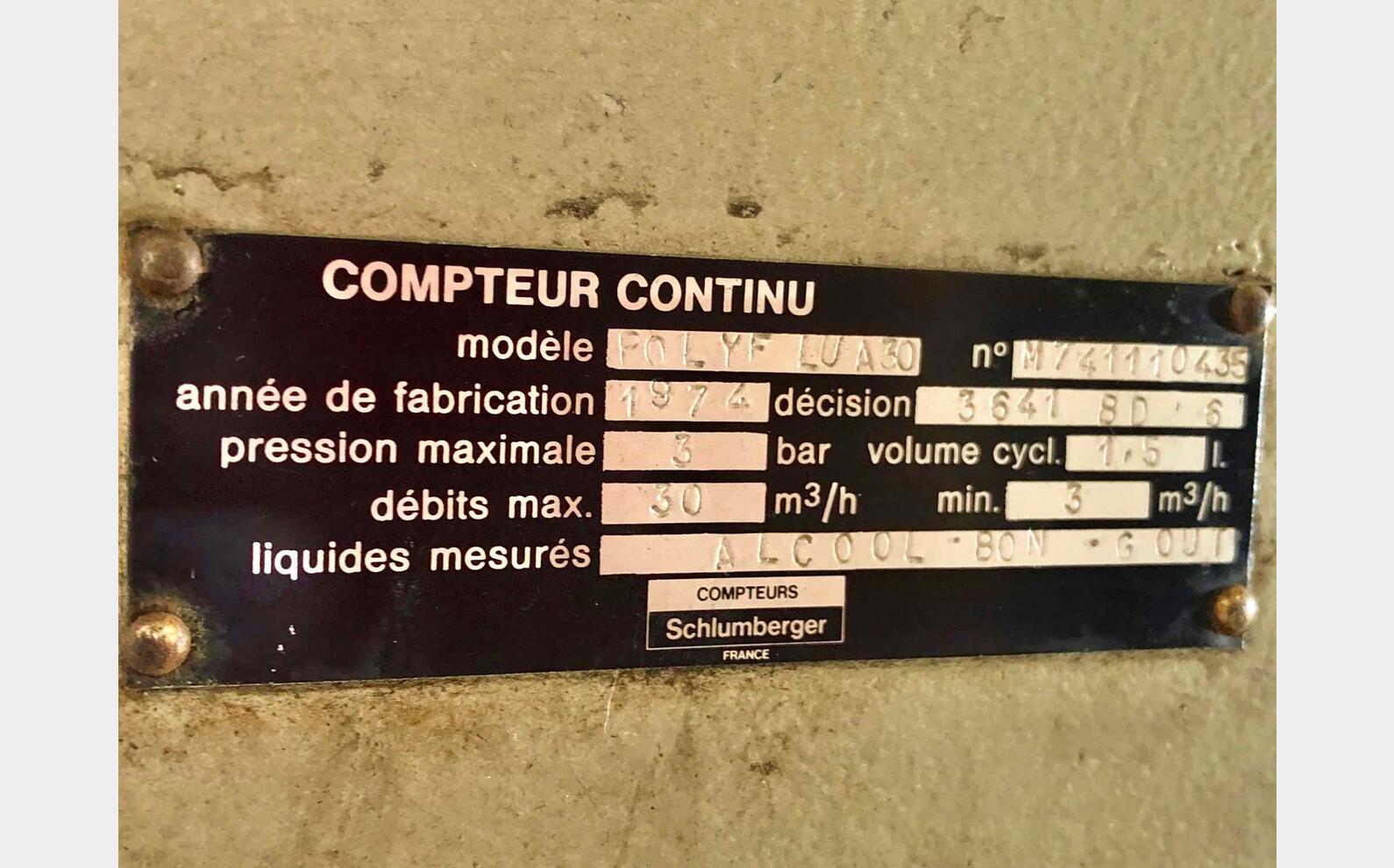 Alcohol Meter SCHLUMBERGER