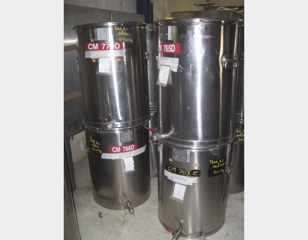Cuves inox fond plat de marque décalinox - Volume 210 litres
