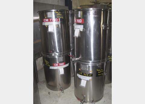 Cuves inox fond plat de marque décalinox - Volume 210 litres