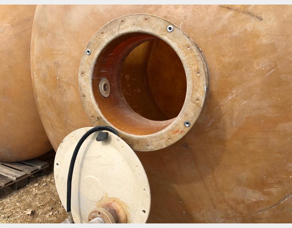 Cuve de stockage fibre - verticale fond plat