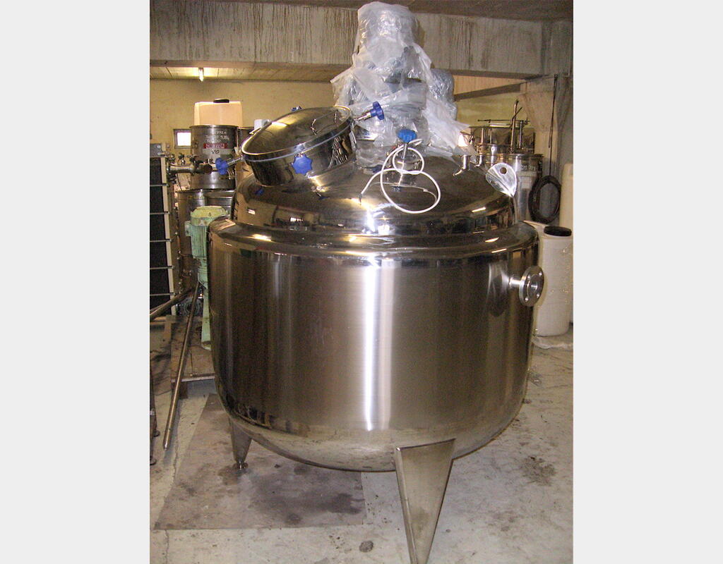 Cuve de mélange Inox 316L - Volume : 1.000 litres