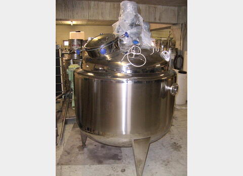 Cuve de m&eacute;lange 1000 L inox 316L isolation Double agitation, r&eacute;chauffage et