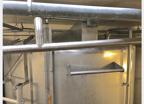 Cuve inox fond conique sur pieds - Volume : 25.500 litres