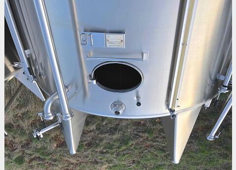 Cuve inox 316L cylindrique verticale Compartiment&eacute;e : 2 X 200 hls