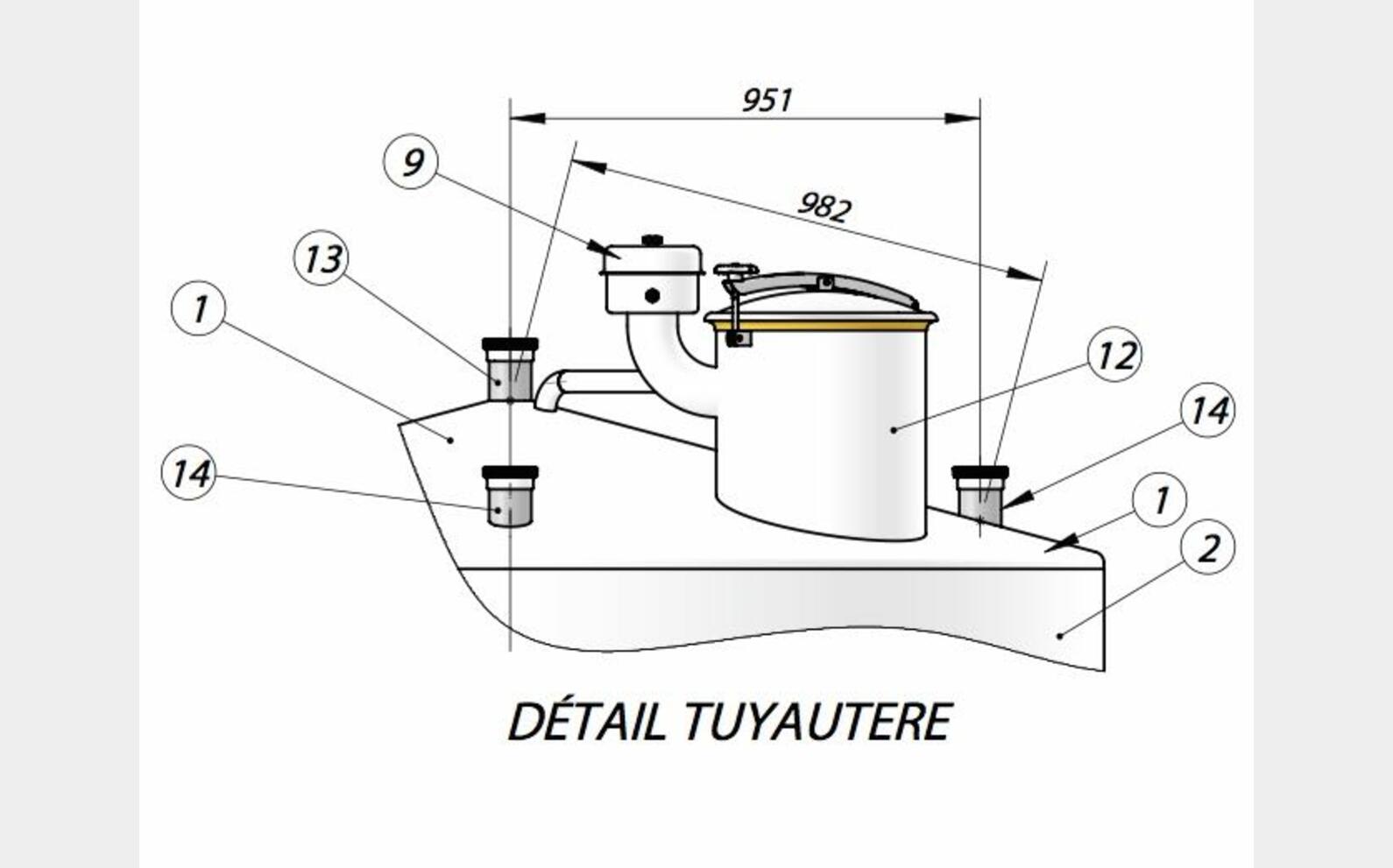 cuve INOX 316L ferm&eacute;e circuit coquill&eacute; MATERIEL NEUF