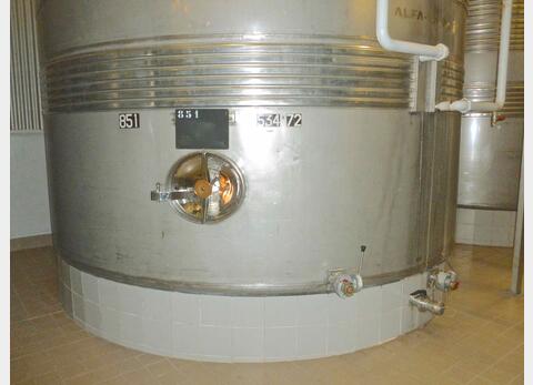 Cuve de stockage inox refroidie Provenance : agroalimentaire (champagne) Marque : ALFA LAVAL