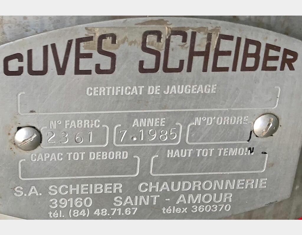 Cuve de stockage inox - Volume : 600 litres