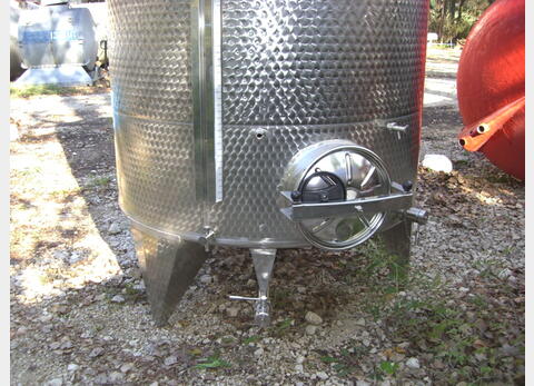 Cuve Inox 304 de Stockage 53 hls - Fond conique sur pieds
