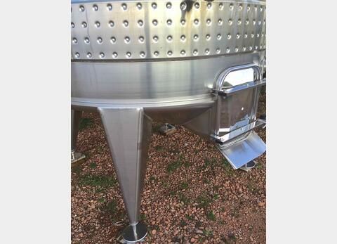 Cuve Inox 316 L de vinification - avec ceinture de refroidissement