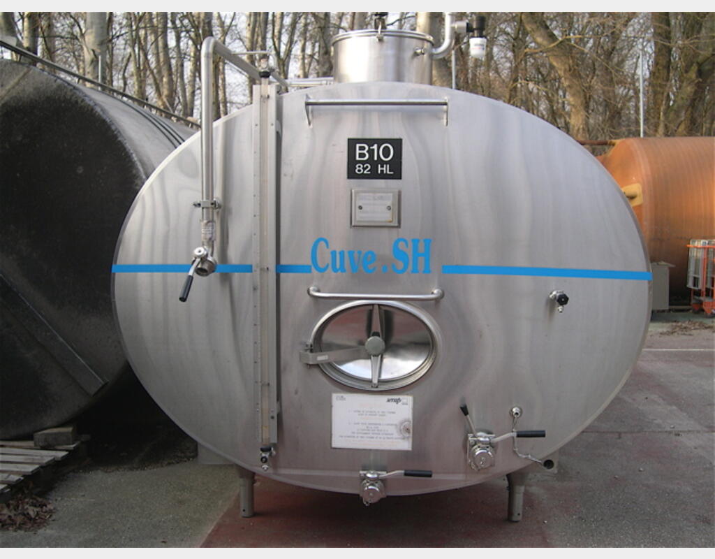 CUVE HORIZONTALE INOX 316L DE 82 HLS - Marque : SERAP