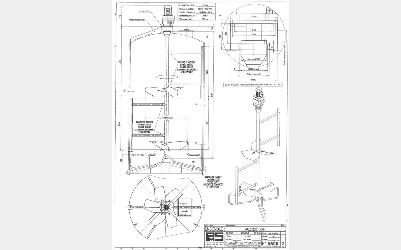 Insulated stainless steel mixing tank 540 HL (54 000 liters) LABBE