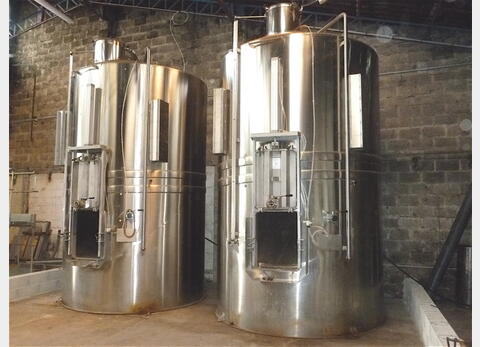 Cuve INOX 316L pente 50% sur jupe Provenance : distillerie
