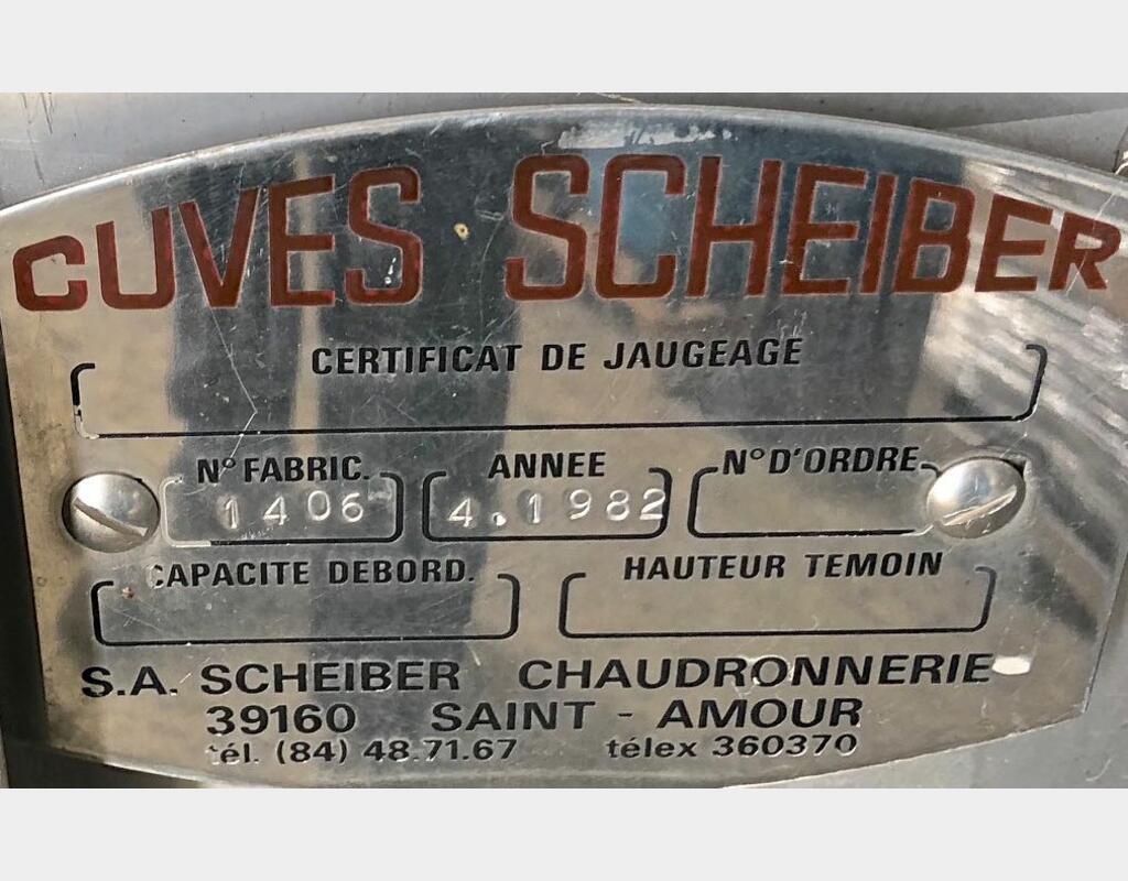 Cuve de stockage inox - Volume : 200 litres