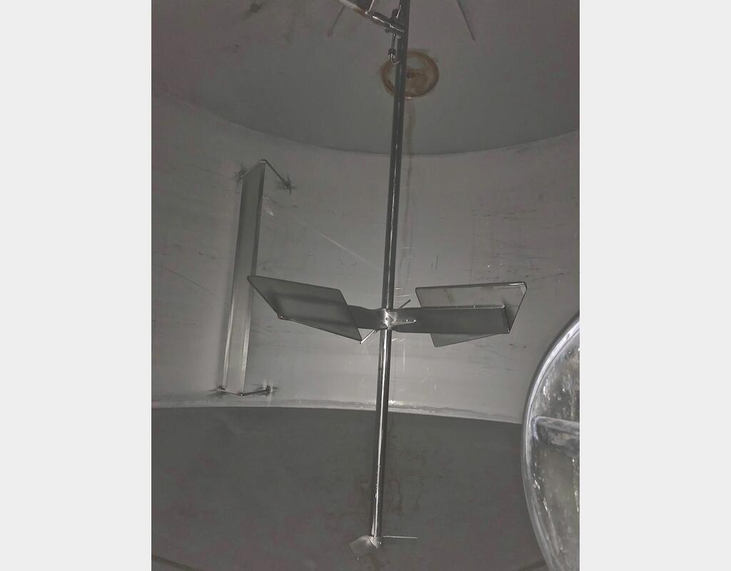 Cuve inox fond conique sur pieds - Agitée