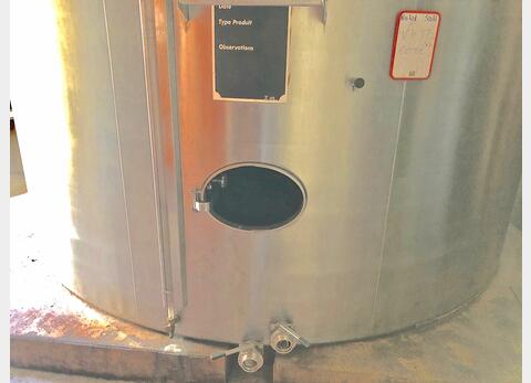 Cuve Inox 304 fond plat sur radier