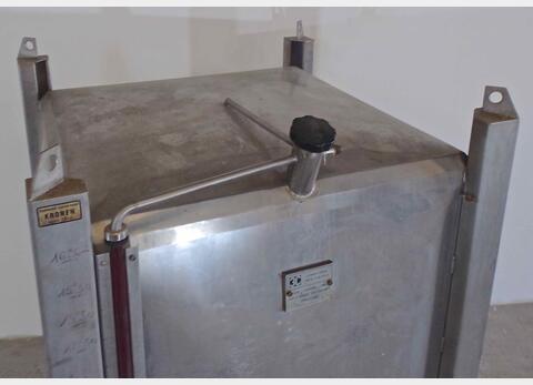 Conteneur INOX rectangulaire - Volume : 1600 litres