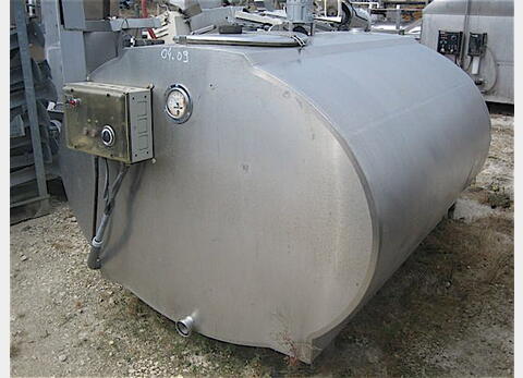 Tank &agrave; lait 1700 litres Groupe de froid et agitation .