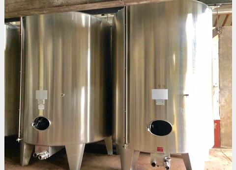 Cuve stockage inox - Fond conique sur pieds 150 HL (15 000 litres)