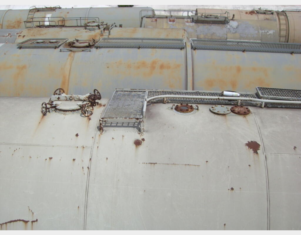 Citerne horizontale sur chassis, 86m3 - Acier Brut