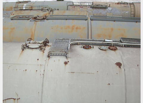 Citerne horizontale sur chassis, 86m3 - Acier Brut