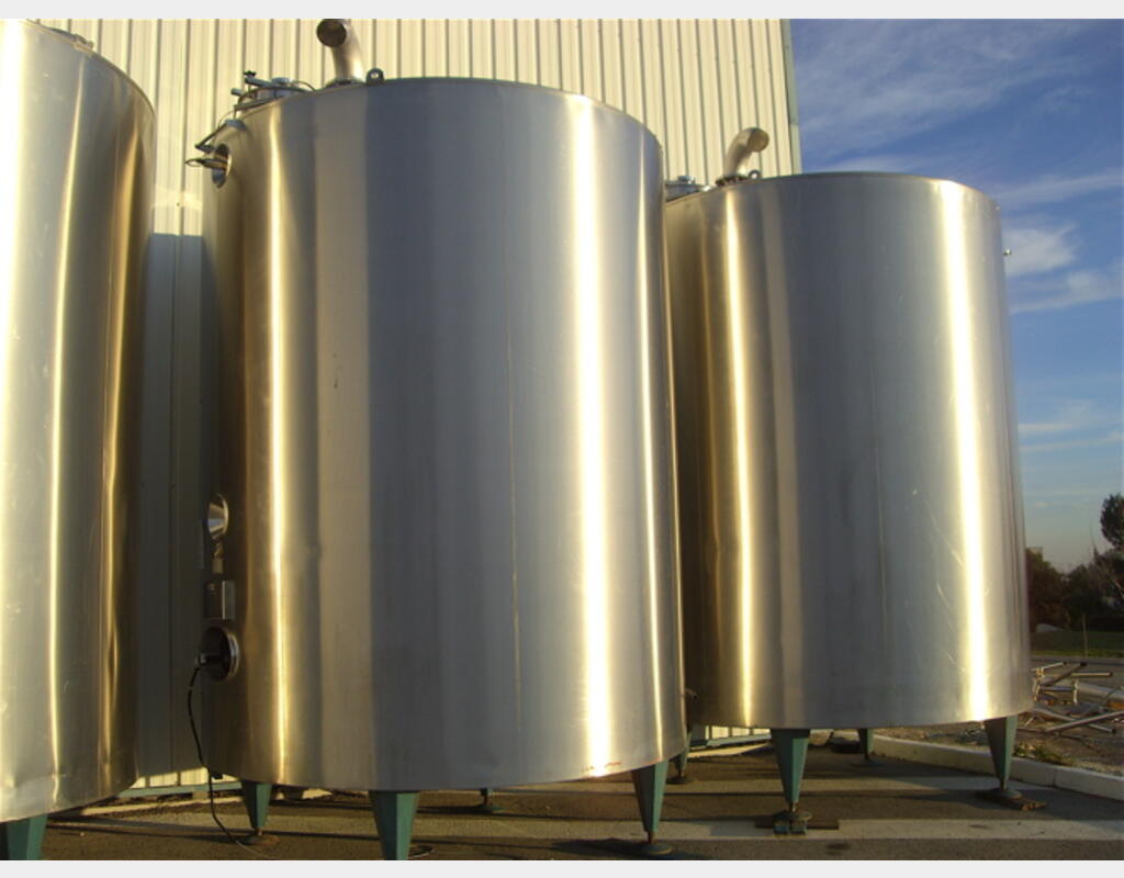 Cuve Inox316 de stockage, occasion Pierre Guerin, isol&eacute;e, r&eacute;chauff&eacute;