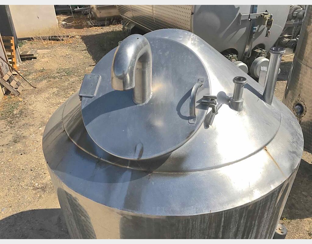 Cuve de mélange inox - Volume : 1500 litres