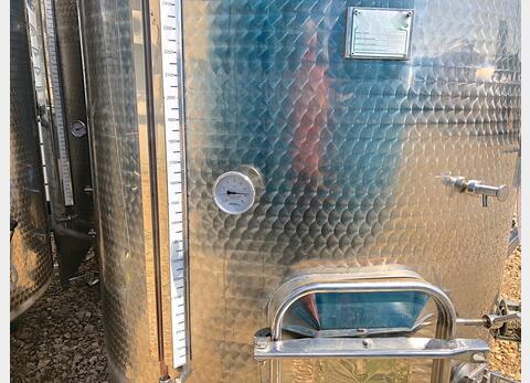 Cuve INOX &agrave; chapeau flottant 50 hls. Fond conique sur pieds