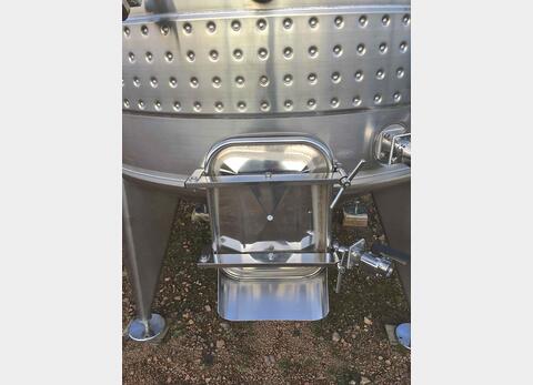 Cuve Inox 316 L de vinification - avec ceinture de refroidissement