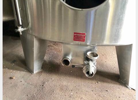 Cuve stockage inox - Fond conique sur pieds 150 HL (15 000 litres)