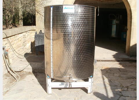 Cuve inox fond bombé à chapeau flottant - avec socle inox