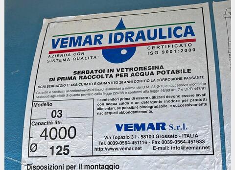 Cuve fibre enterrable eau potable MATERIEL NEUF Marque : VEMAR