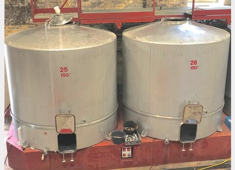 Vertical cylindrical stainless steel tank - 150 HL (15 000 Liters)