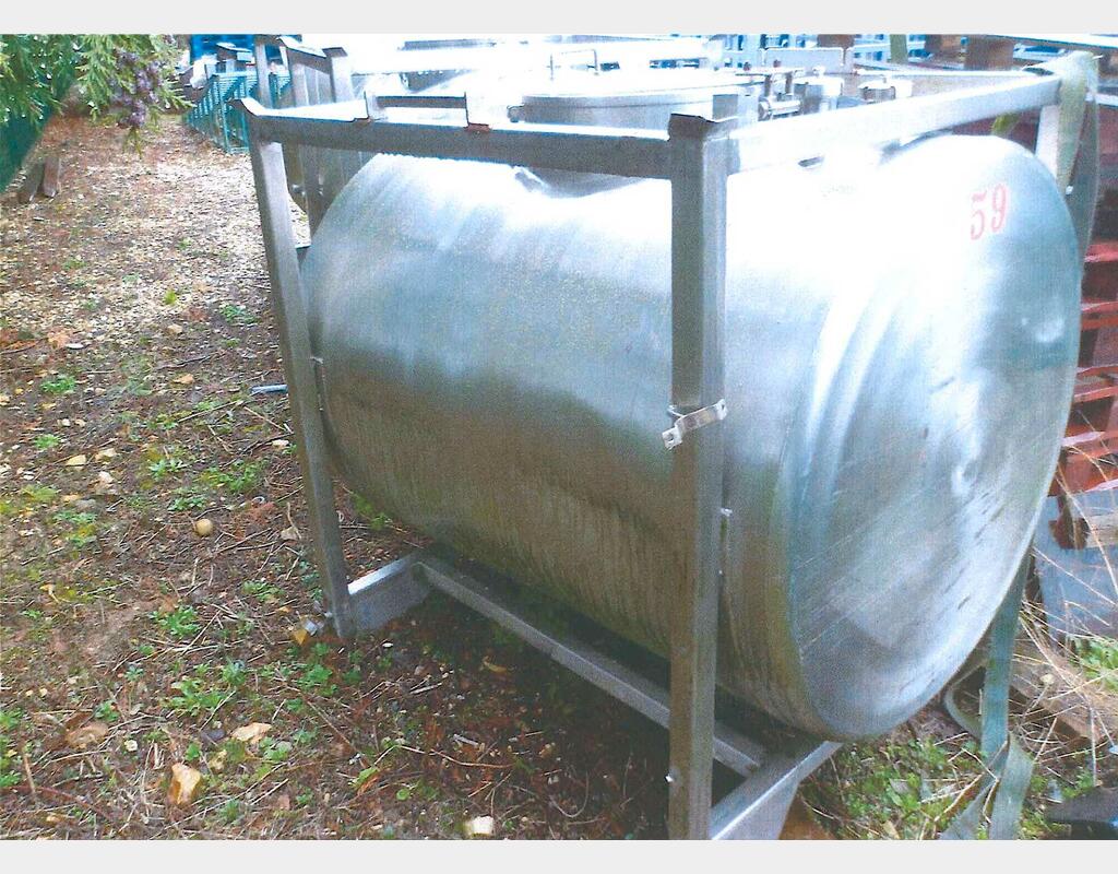 Conteneur de stockage en INOX - Volume : 1000 litres