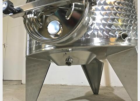 304 stainless steel tank - Conical bottom - Floating hat