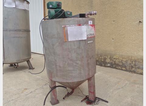 Stainless steel mixing tank - Volume: 700 liters