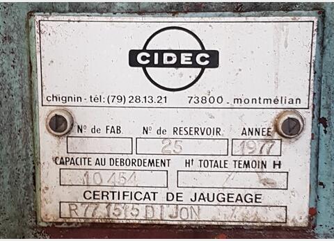Cuve ferm&eacute;e acier emaill&eacute; Marque : CIDEC