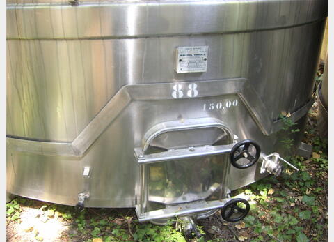 Cuve inox sur pieds, circuit coquill&eacute;
