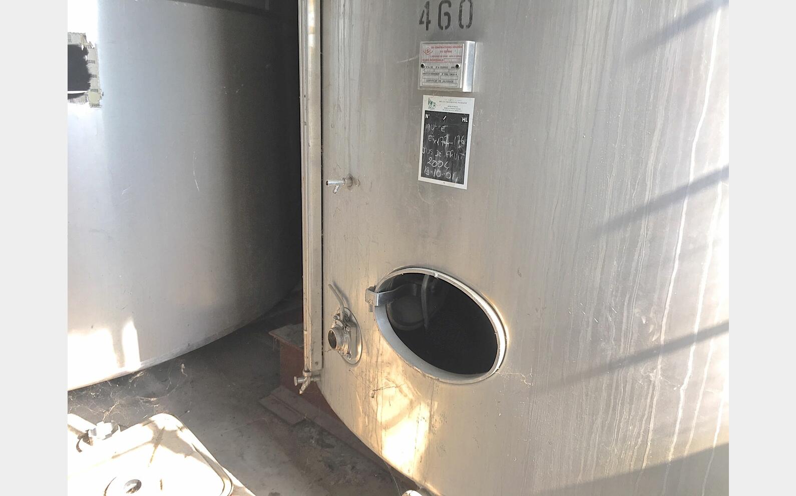 Cuve Inox 316 Ti cylindrique verticale