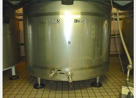 Cuve inox de m&eacute;lange isol&eacute;e circulation forc&eacute;e Agroalimentaire Volume : 130 HL (13000 litres)
