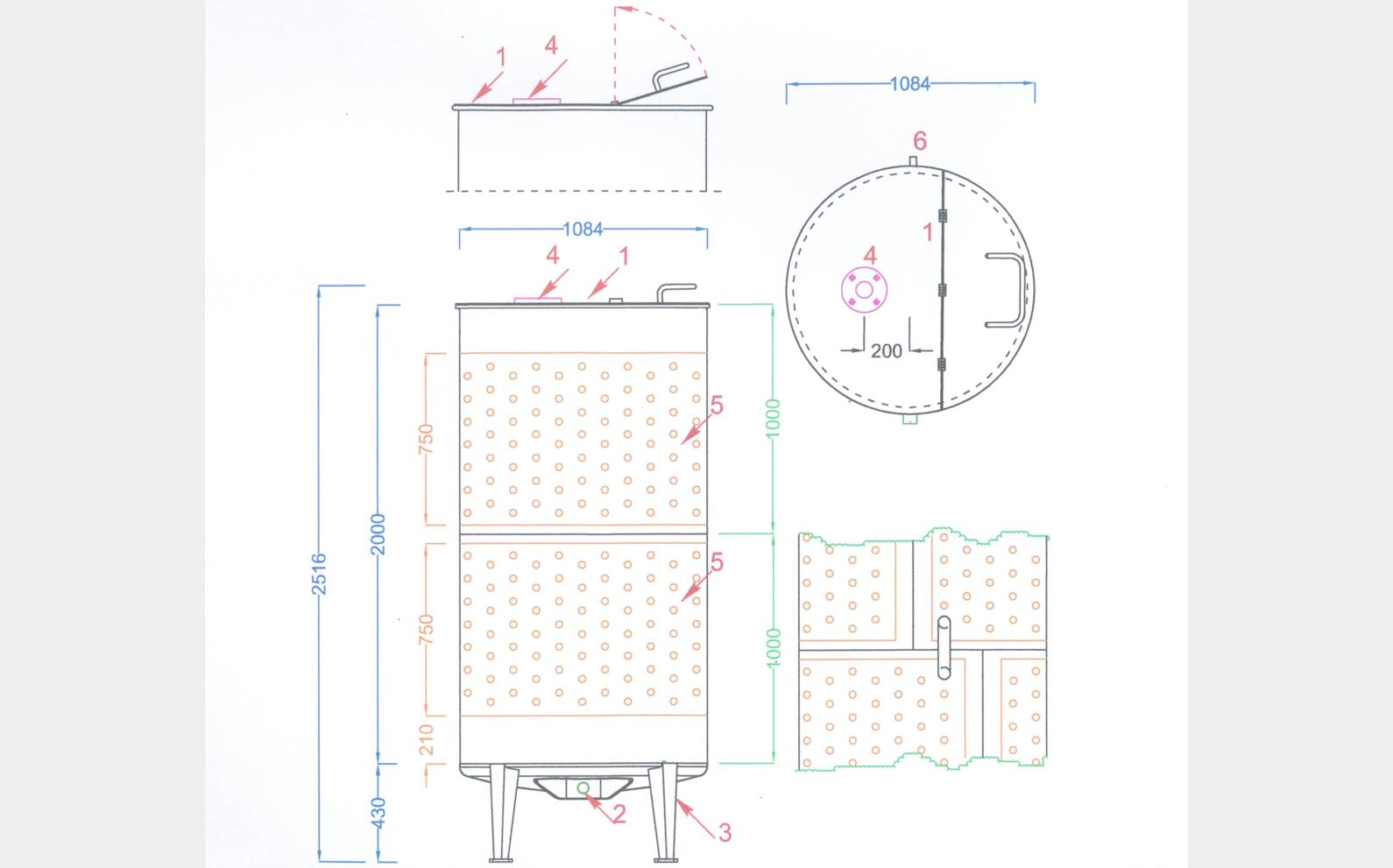 Stainless steel tank - MTLM 20 HL (2000 Liters) ARSILAC