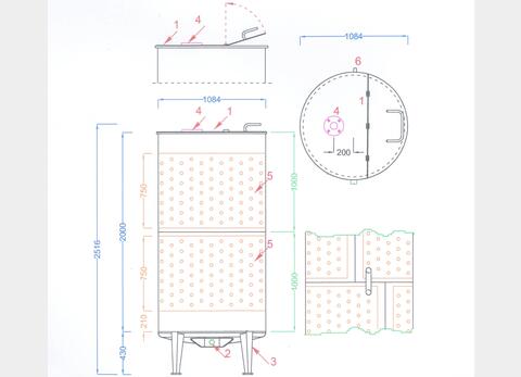 Stainless steel tank - MTLM 20 HL (2000 Liters) ARSILAC