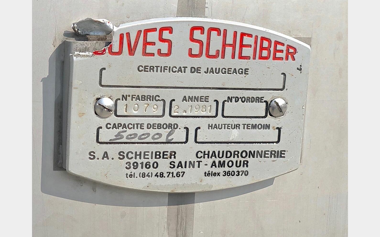 cuve inox 316 Ti Marque : SCHEIBER