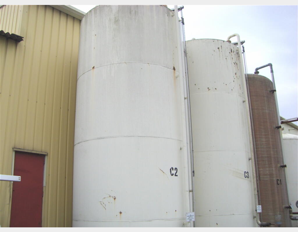 Cuve de stockage ACIER, 50000 litres - Fond plat