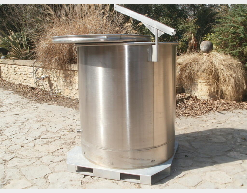 Conteneur INOX 304 Chapeau flottant - Volume : 998 litres