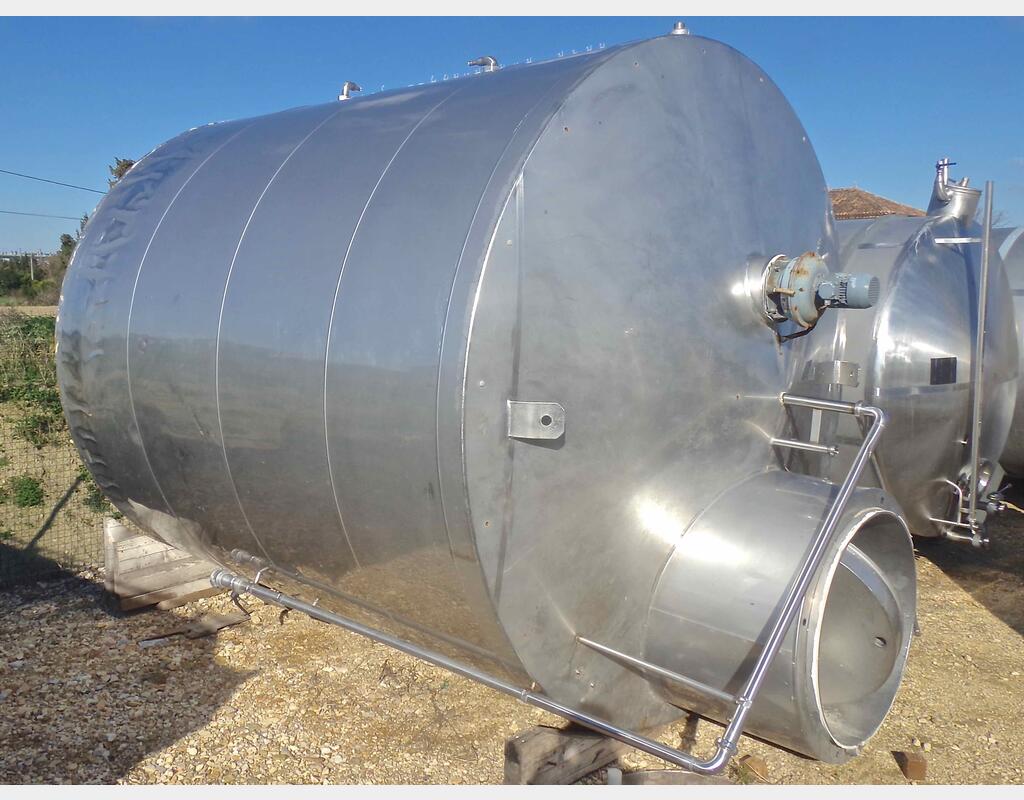 Cuve de stockage  INOX - Cylindrique verticale sur jupe