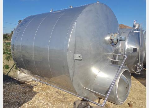 Cuve de stockage  INOX - Cylindrique verticale sur jupe