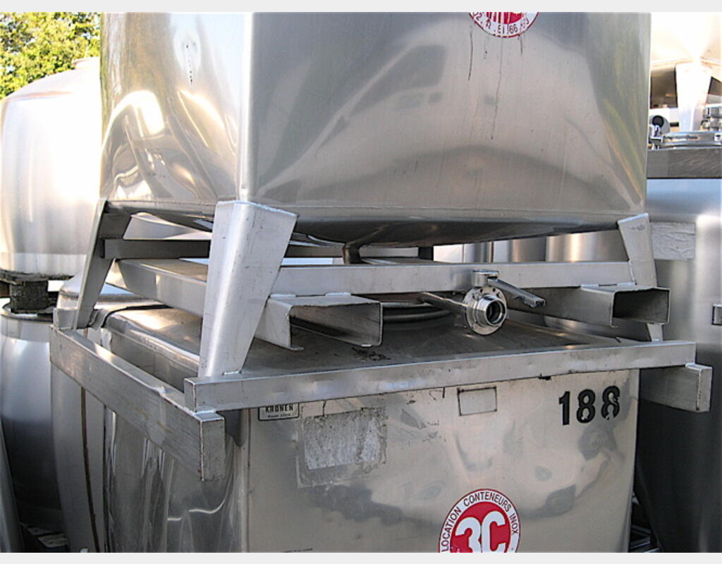 Conteneur Inox 316L - Parallélépipèdique sur chassis